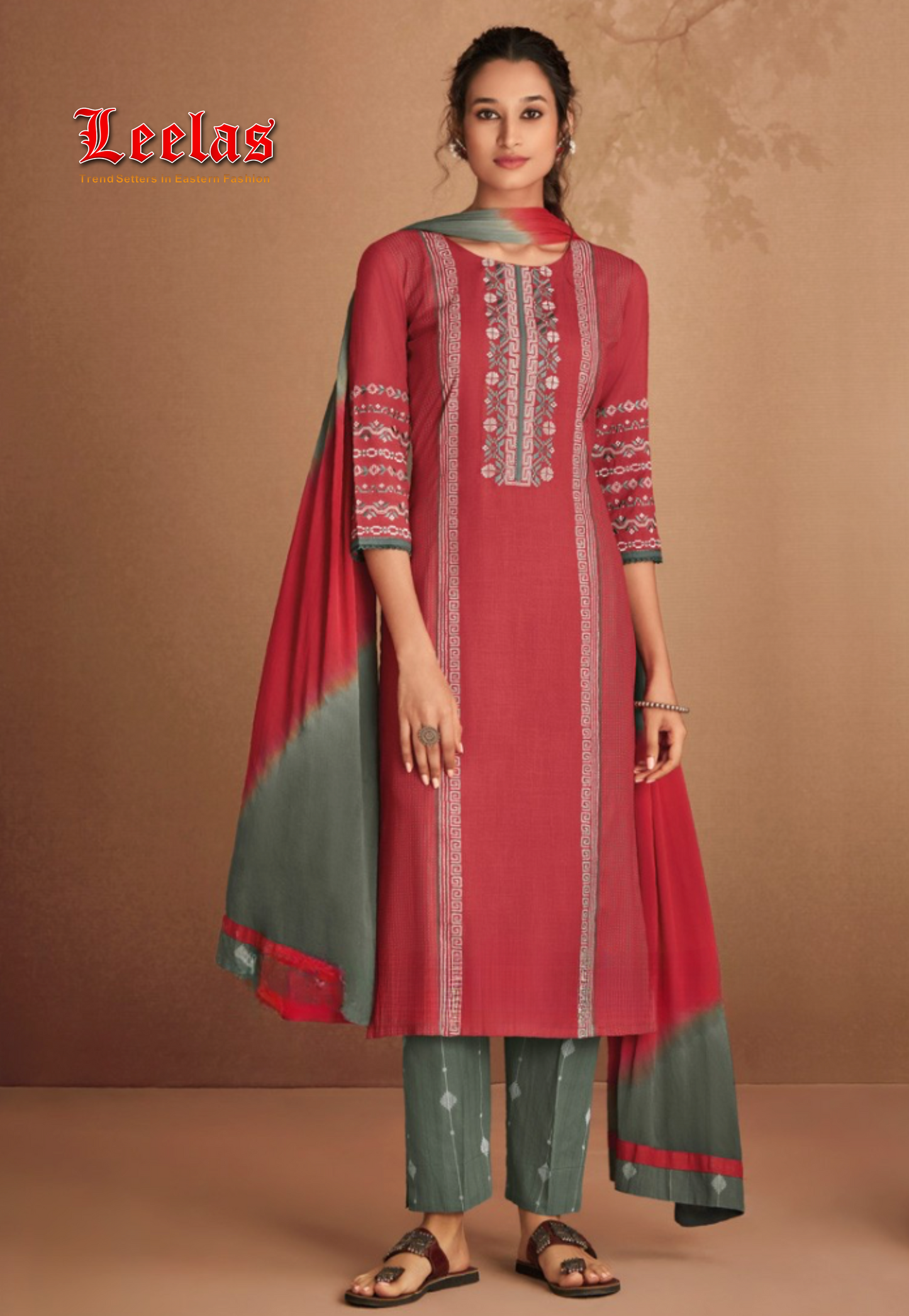 Fuschia pink cotton salwar kameez